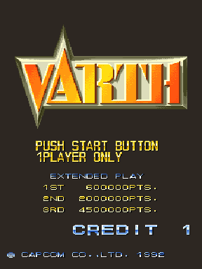 Varth: Operation Thunderstorm (Japan 920714) Title Screen